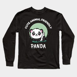 Cute Animal Friendly Panda - Gift Ideas For Animal and Panda Lovers - Gift For Boys, Girls, Dad, Mom, Friend, Panda lovers - Panda Lover Funny Long Sleeve T-Shirt